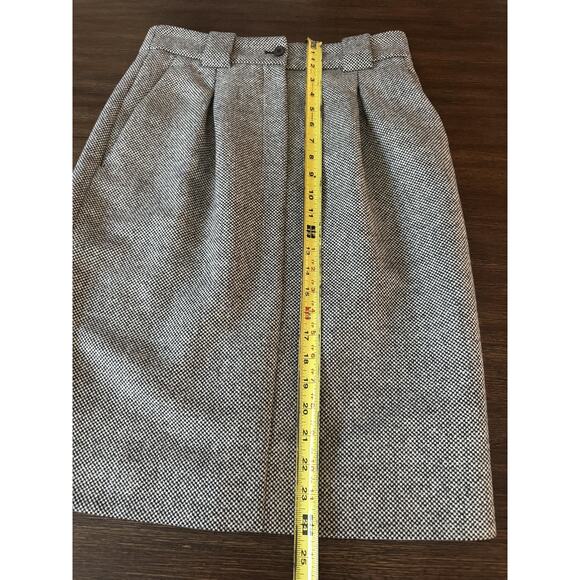 Yves Saint Laurent Rive Gauche Skirt Womens 40 Gray Tweed Wool Mohair Italy - Picture 7 of 16
